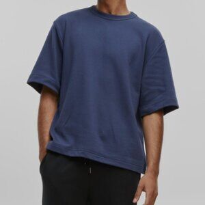 Mode of One Mens Relaxed Fit Textured Tshirt Caspian Waters XXL